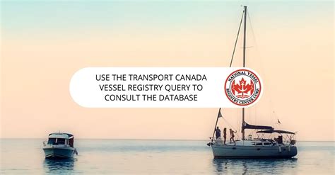 transport canada vessel registration query system